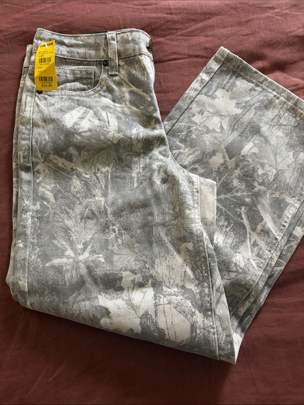 RSQ boys Gray Camo Relaxed Jeans